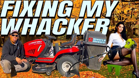 Fixing my free garbage find Ryobi full crank “Expand it” Weed Trimmer & Troy Bilt Super Bronco Deck!