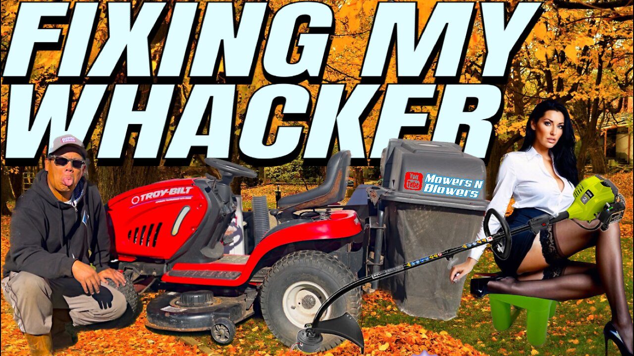 Fixing my free garbage find Ryobi full crank “Expand it” Weed Trimmer & Troy Bilt Super Bronco Deck!
