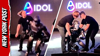 Russia's first AI robot face plants during embarrassing public debut