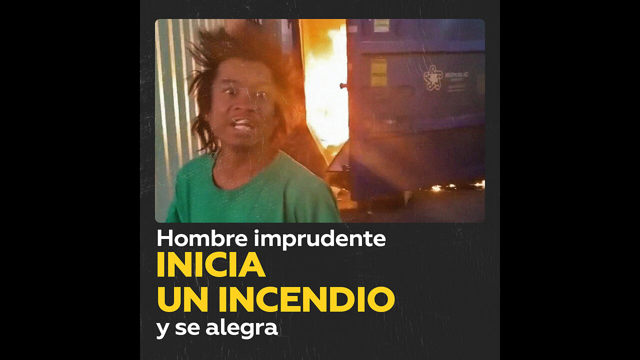 Un hombre fue sorprendido cuando incendiaba basura en la parte trasera de un camión