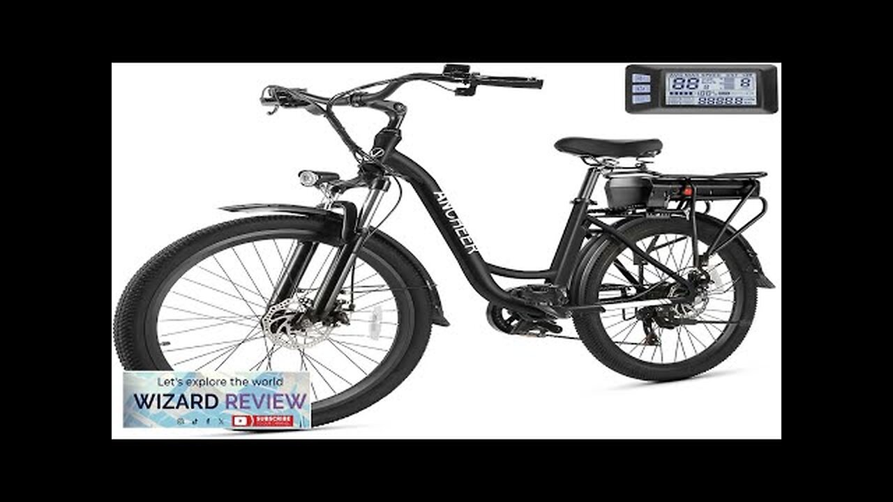 ANCHEER Electric Bike for Adults 26" City Commuter Bike with 48V/10.4AH Battery Review