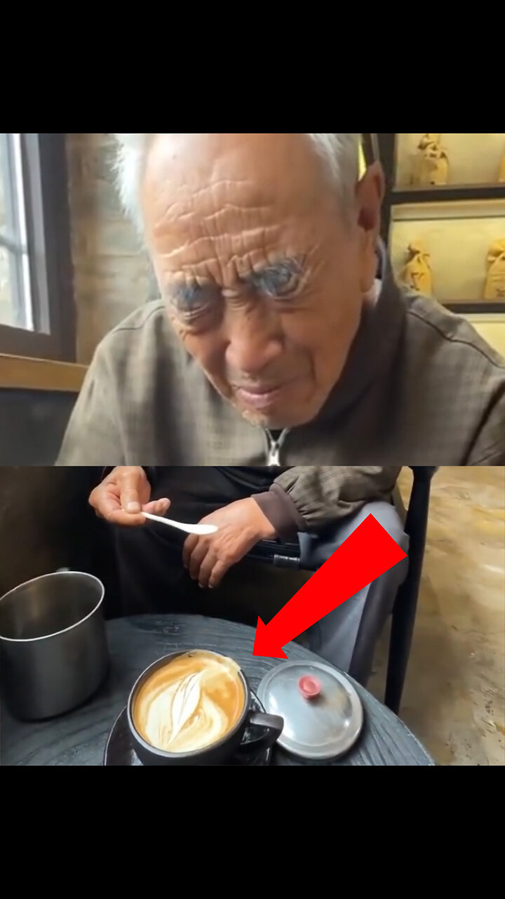 La sorprendente reacción de un abuelo al probar café