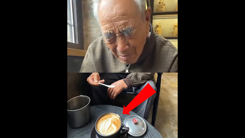 La sorprendente reacción de un abuelo al probar café