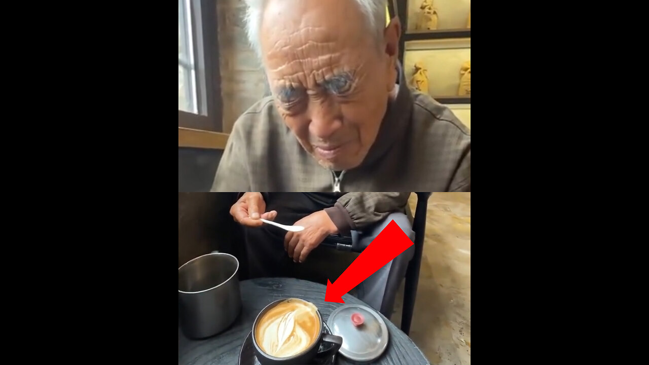 La sorprendente reacción de un abuelo al probar café