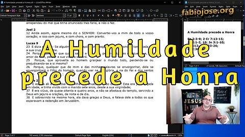 A Humildade precede a Honra