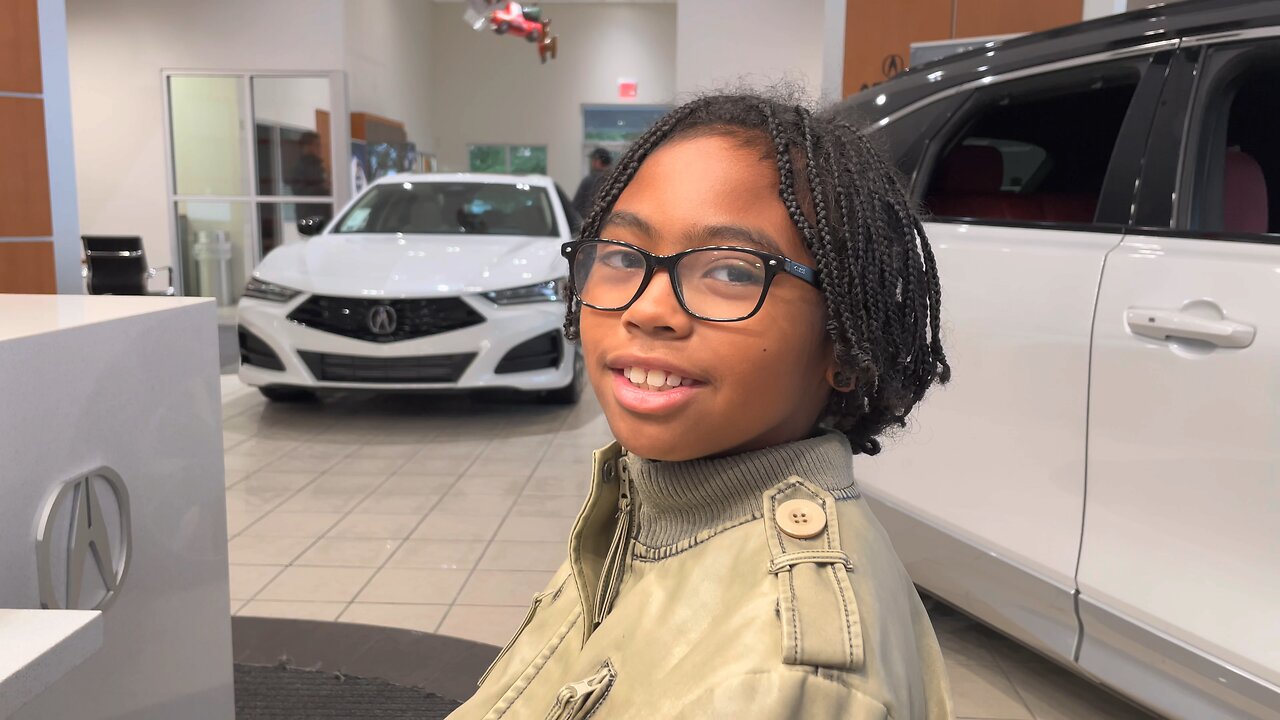 Blasian Babies DaDa And Brother Are Doing Carbon Powered Homework Inside Duval Acura Dealership!
