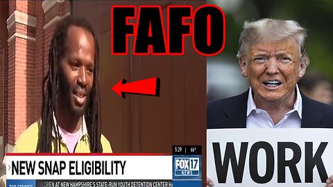 Lazy Black Man FINDS OUT when Trump TAKES AWAY his Food Stamps! FAFO!