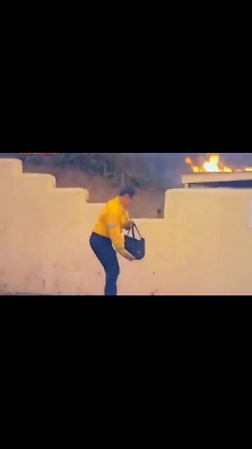What Do Years Of Corrupt Governance Result In? LA Firefighter Trying To Put Out Fire With A Handbag