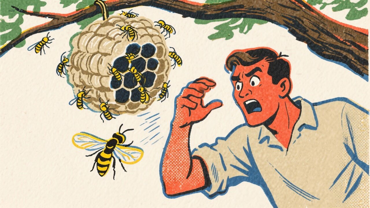¿Cómo escapar de un enjambre de abejas?