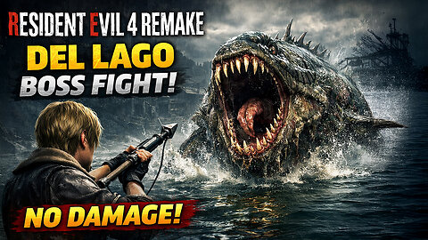 Resident Evil 4 Remake Del Lago Boss Fight NO DAMAGE | RE4 Remake