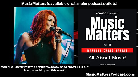 A clip from our new Music Matters Podcast chat with Monique Powell from the band “Save Ferris”