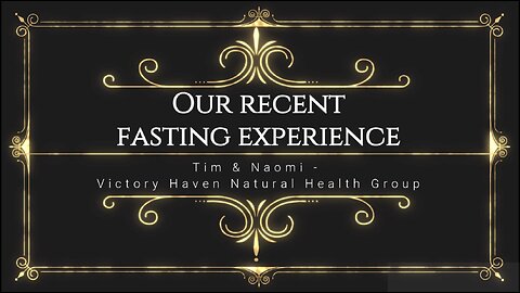 Our Recent Dry Fast Experience - Doing the HARD Thing