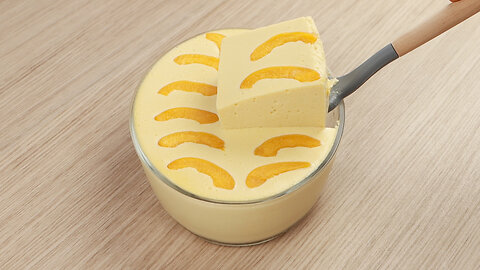 Creamy and very cold peach dessert! Very easy