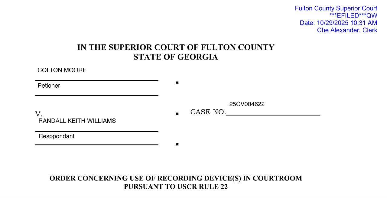 Moore v Williams Appeal Hearing - October 30, 2025