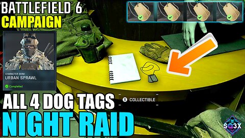 ALL 4 DOG TAGS in NIGHT RAID - Battlefield 6 Campaign