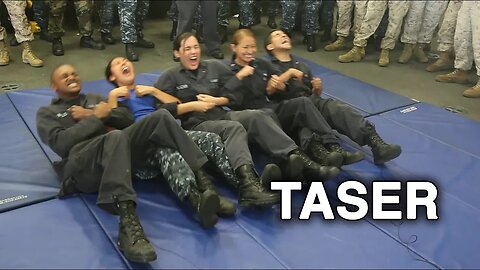 U.S. Marines and Sailors Taser Training.