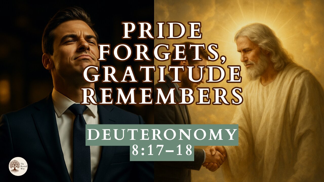 Pride Forgets, Gratitude Remembers Deuteronomy 8:17-18