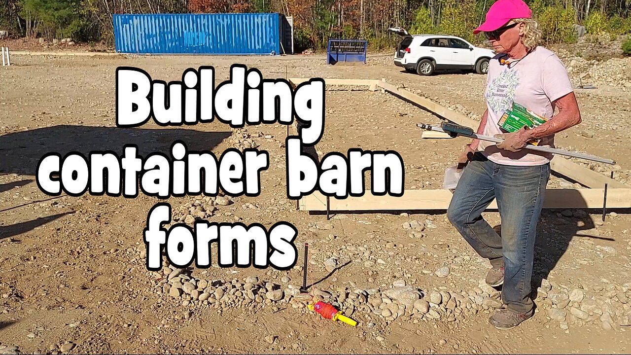 Moving on to barn forms. The concrete forms for our shipping container barn.