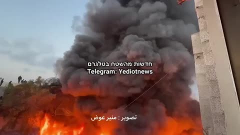 Reports from Gaza Strip: Food warehouse catches fire in northern Gaza.