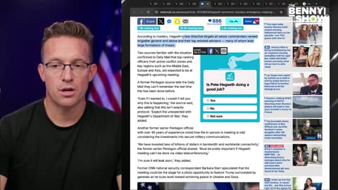 Pete Hegseth Summons ALL Of US Military Generals to Pentagon for ‘Emergency Meeting’ _ War or Purge_