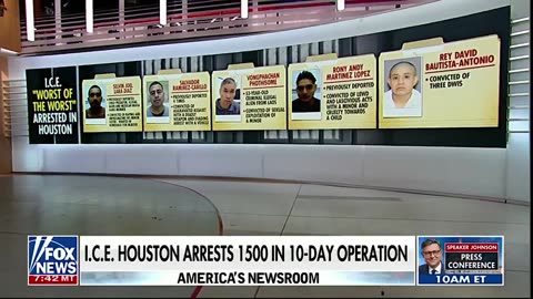 ICE arrested 1,500 illegal aliens in Houston last month.