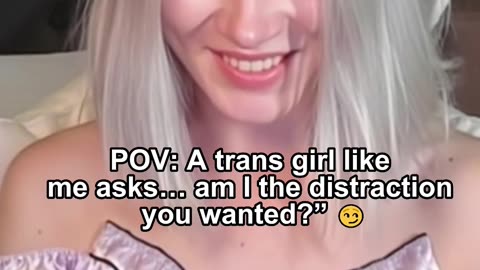 “POV: A trans girl like me asks… am I the distraction you wanted?” 😏