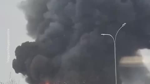 🔥Powerful fire at a paint and varnish factory in St. Petersburg