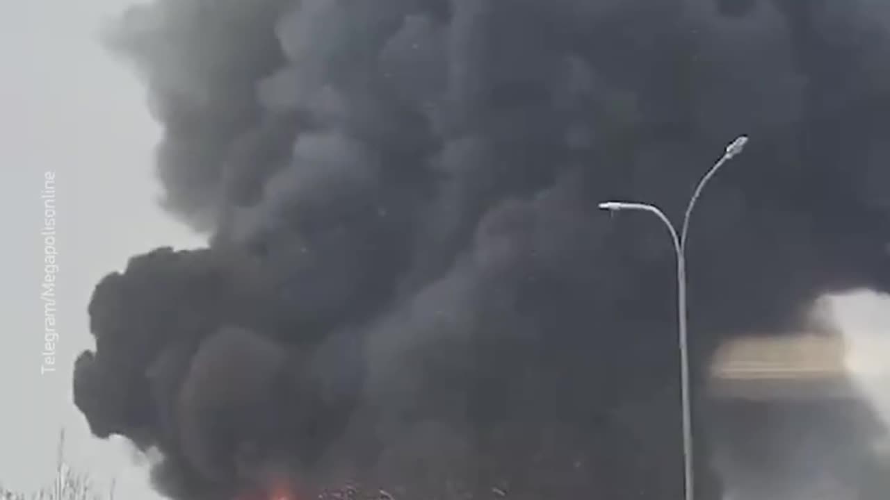 🔥Powerful fire at a paint and varnish factory in St. Petersburg