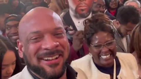 David J Harris Jr and the gang at the Black History Month celebration at the White House