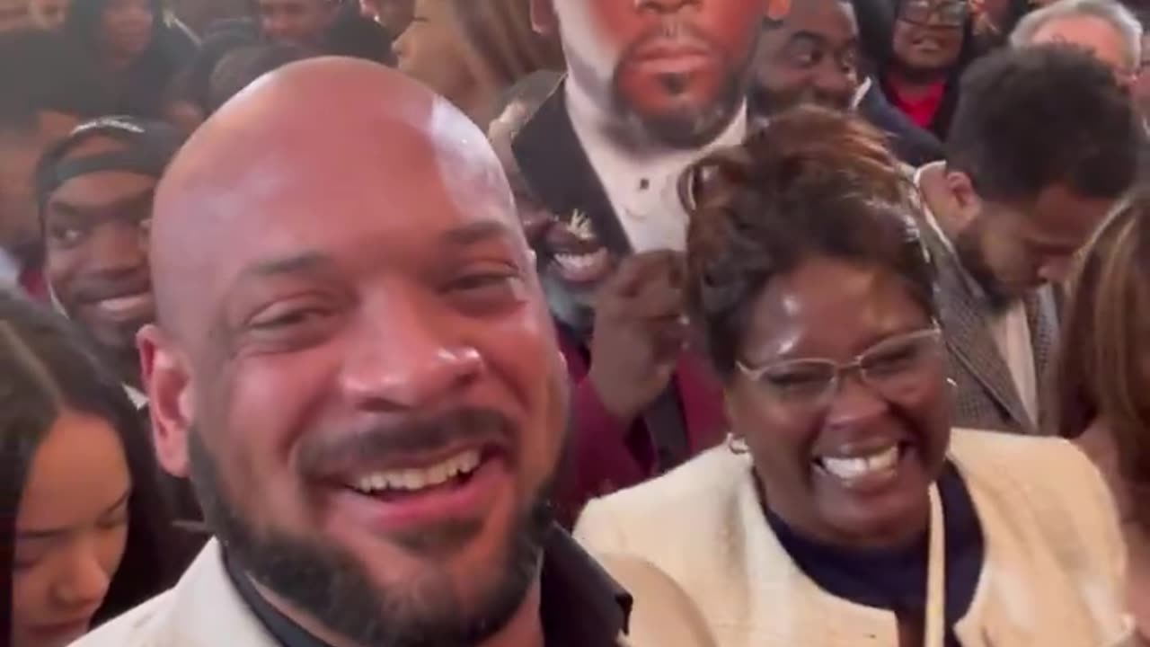 David J Harris Jr and the gang at the Black History Month celebration at the White House