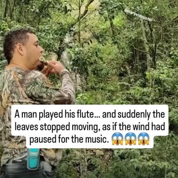 As a man played his flute, something unusual happened....