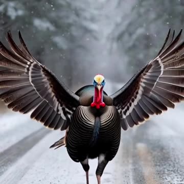 Wild Turkey Does Backflip - Caught On Camera