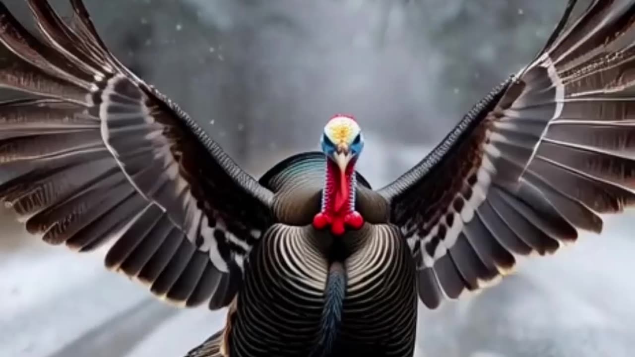 Wild Turkey Does Backflip - Caught On Camera
