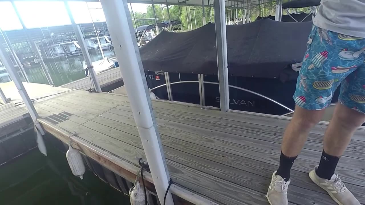 Fishing near the home of Noah Thompson