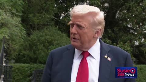 Pres. Trump Speaks to Reporters Before Departing to Quantico 