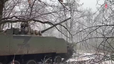 In this video, we actually see a BMP-3 with the additional armour screen