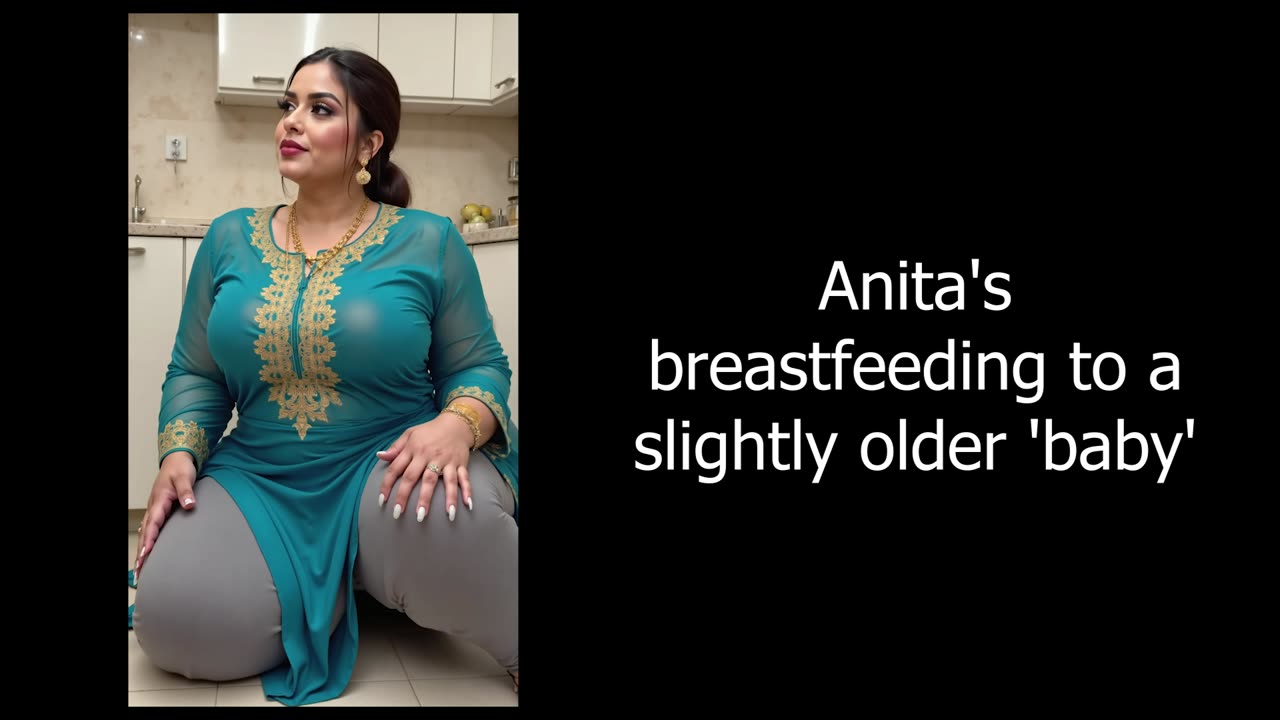 Anita's breastfeeding to a slightly older 'baby' - English Audio Sex Stories