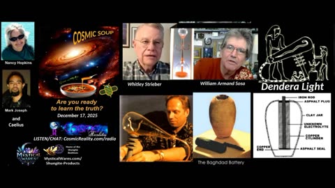 COSMIC SOUP 12/17/25 - Whitley Strieber with William Armand Sosa on Egyptian Technology