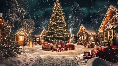 Snowy Christmas Ambience with the Best Christmas Songs of All Time