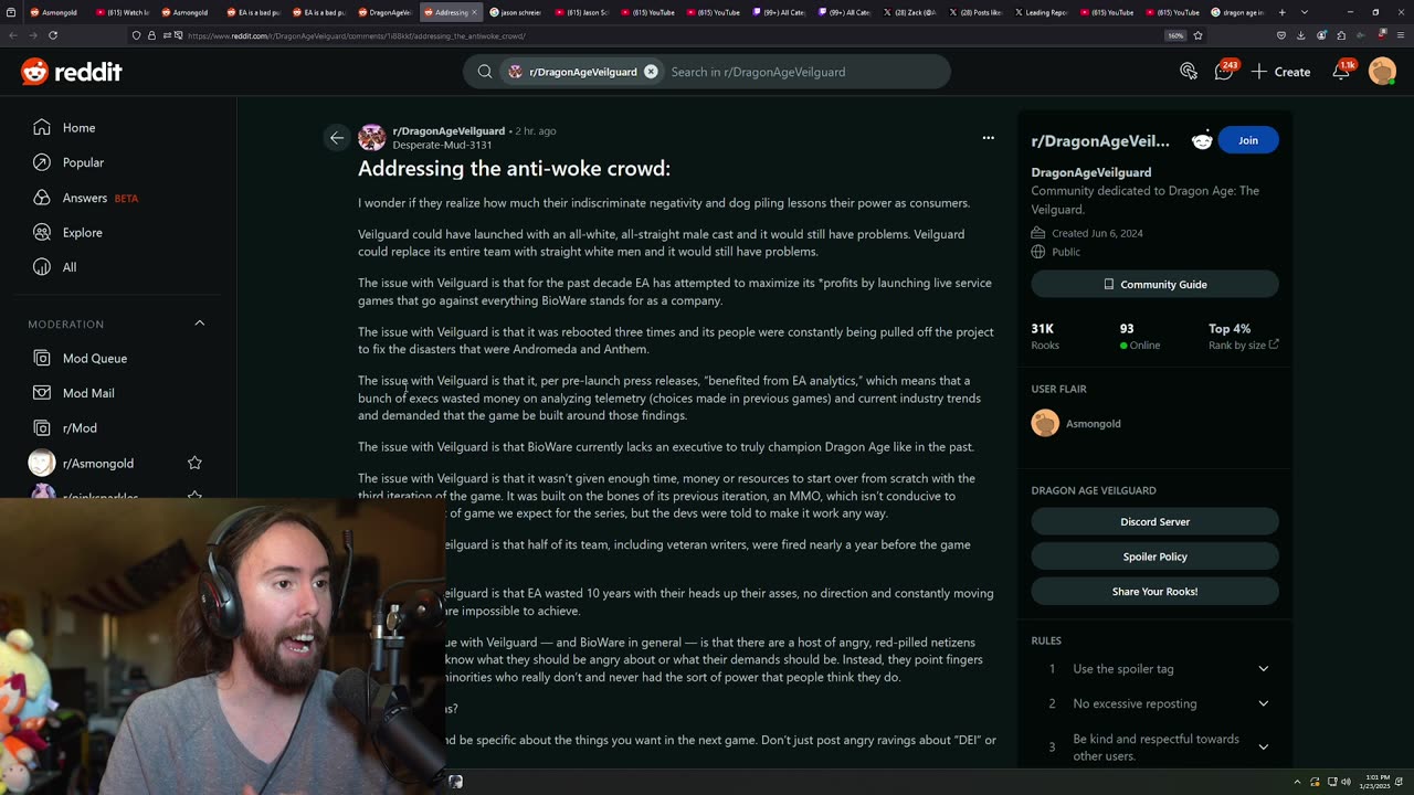 1/23/25 pt1 BIG DAY... (full title in desc) - Asmongold/Zackrawrr Twitch Stream Archive