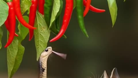 Snake Tries to Catch Mouse, But Cat Saves the Day! 🐍🐭🐱 - PawAI - ClickHive