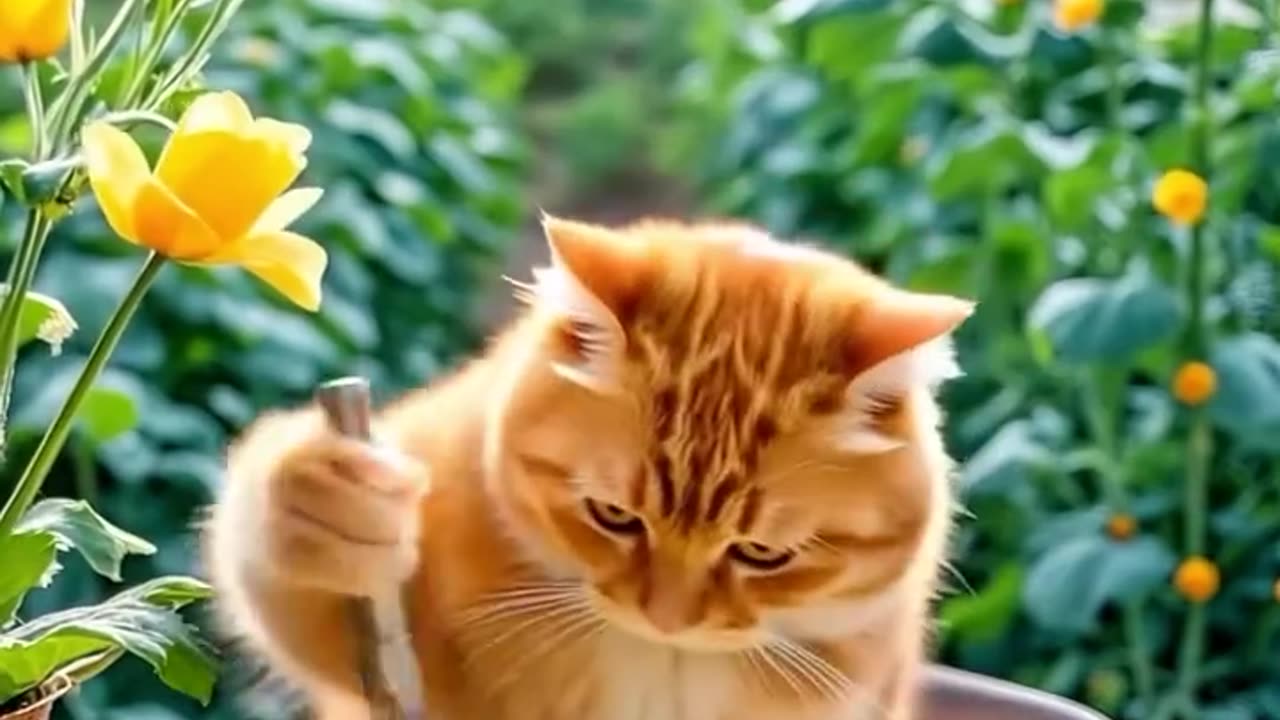 You love this cute kitten hardy working
