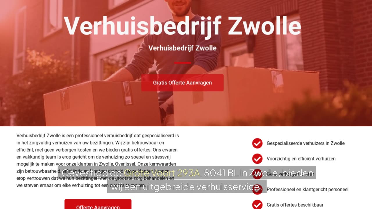 Verhuisbedrijf Zwolle - Uw Betrouwbare Partner voor Verhuizingen in Zwolle!