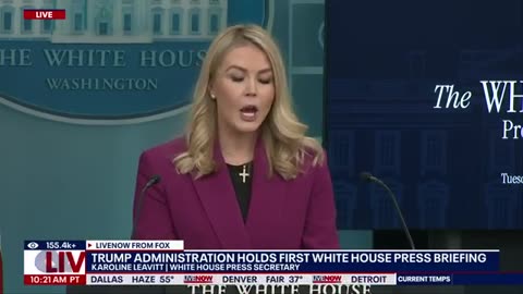 Trump Administration First Whitehouse Press Breifing 1-28-25