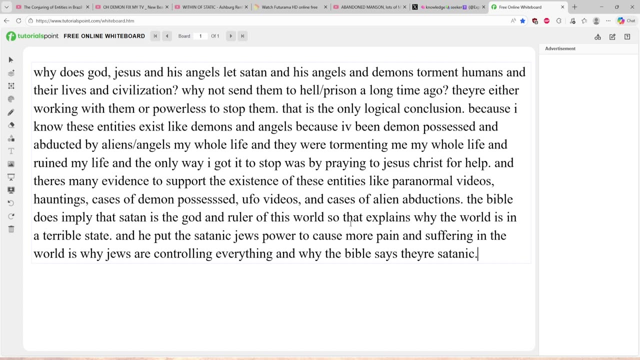 my problems with god, jesus and the angels