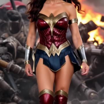 AI Celebrities as Wonder Woman 🦸‍♀️ #shorts #midjourney #ai