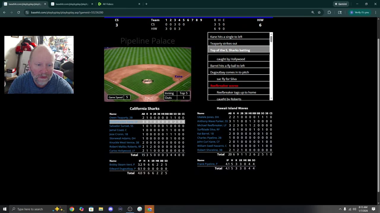 Gm. # 3 California vs. Hawaii