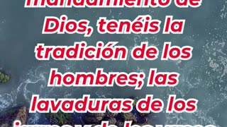 “Las tradiciones humanas sobre la Palabra de Dios” Marcos 7:8. #shortvideo #shorts #youtube #ytshort