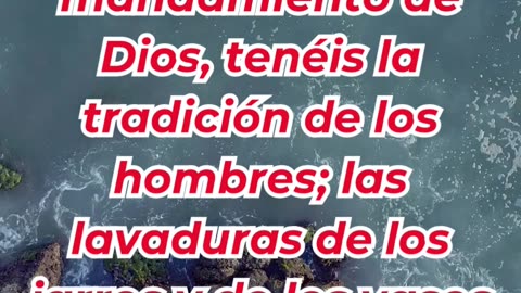 “Las tradiciones humanas sobre la Palabra de Dios” Marcos 7:8. #shortvideo #shorts #youtube #ytshort