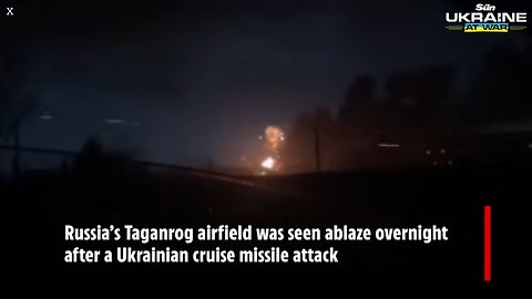 Huge EXPLOSION erupts as Russian airfield hit by Ukraine missile attack